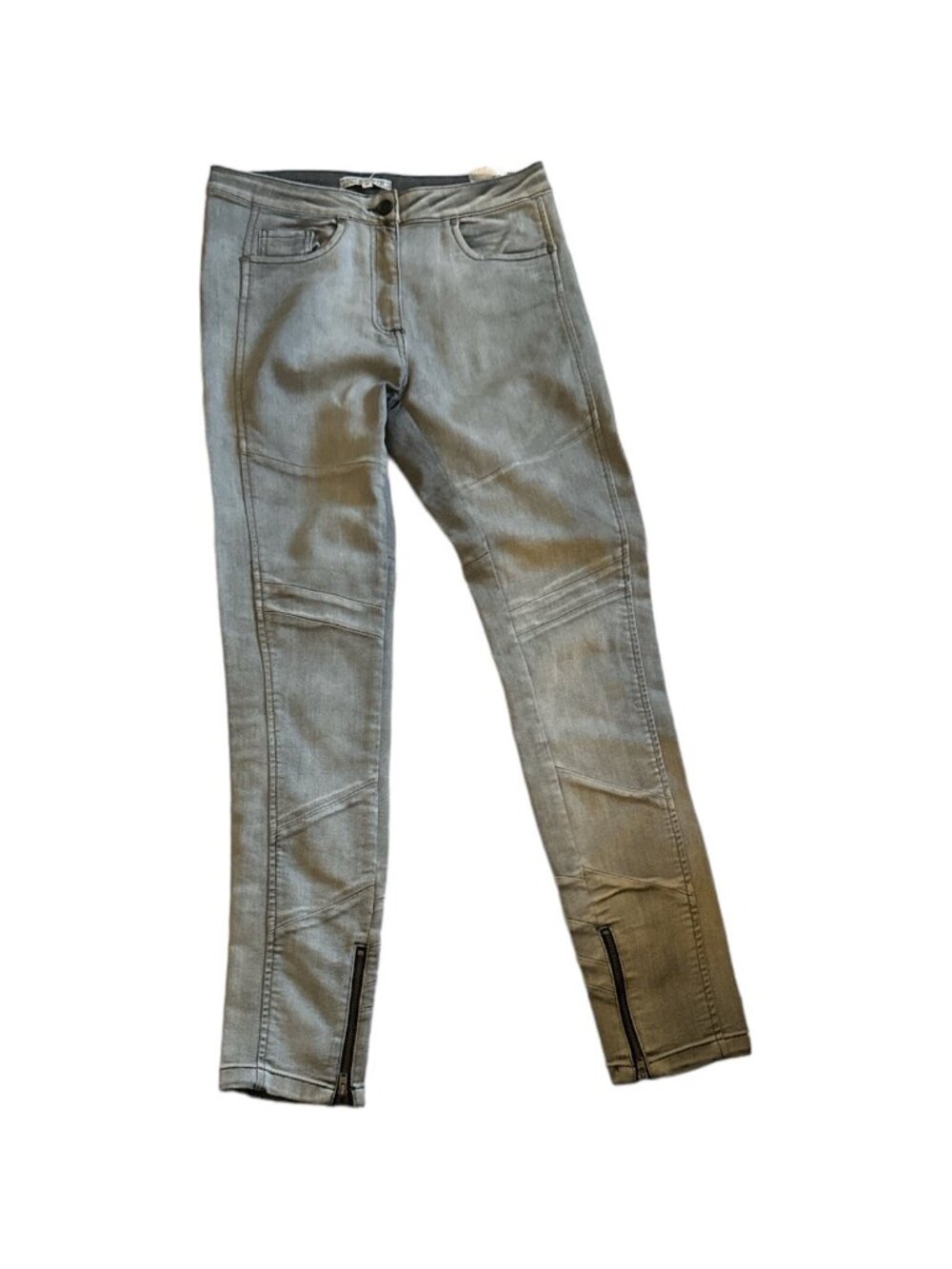 House Of Dagmar Women Mid Rise Jeans Gray Size 38 US 8